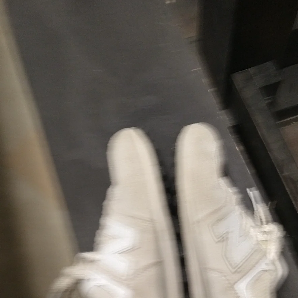 New Balance Kids Cream and Gray Sneakers - Picture 6 of 8